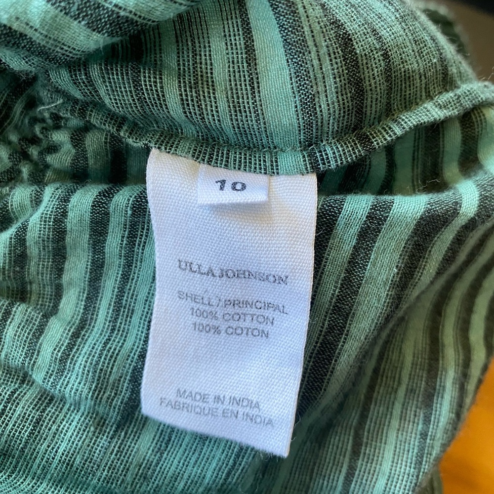 Ulla Johnson Bold Shoulder Cotton Peplum Blouse - Picture 7 of 7